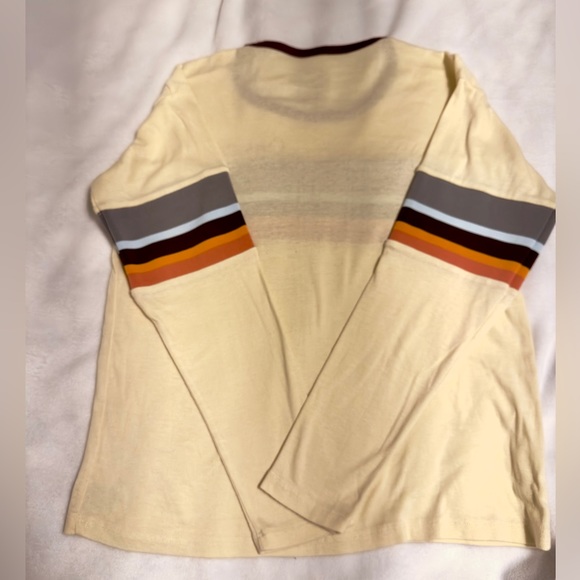Light yellow Crested Butte Colorado long sleeve shirt with retro accents-L - Picture 2 of 6